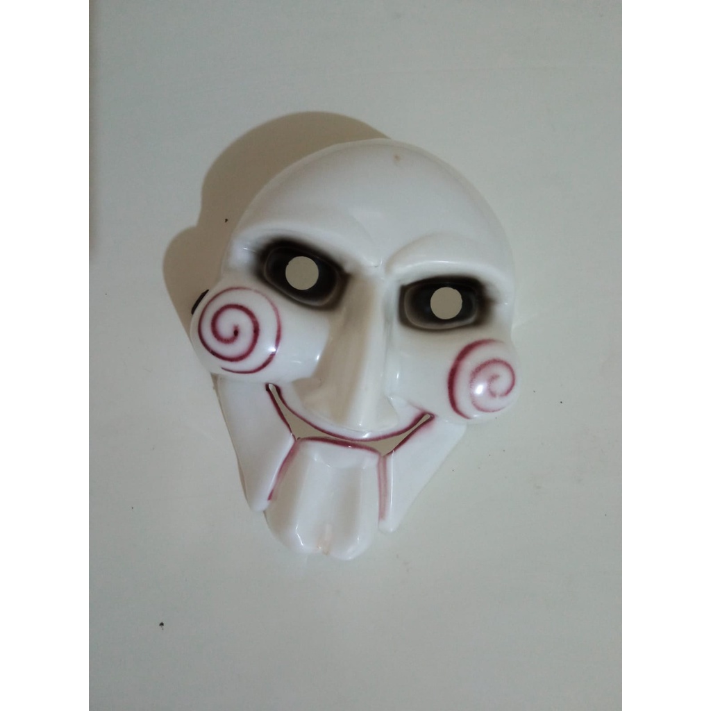 topeng plastik saw kostum halloween cosplay mask