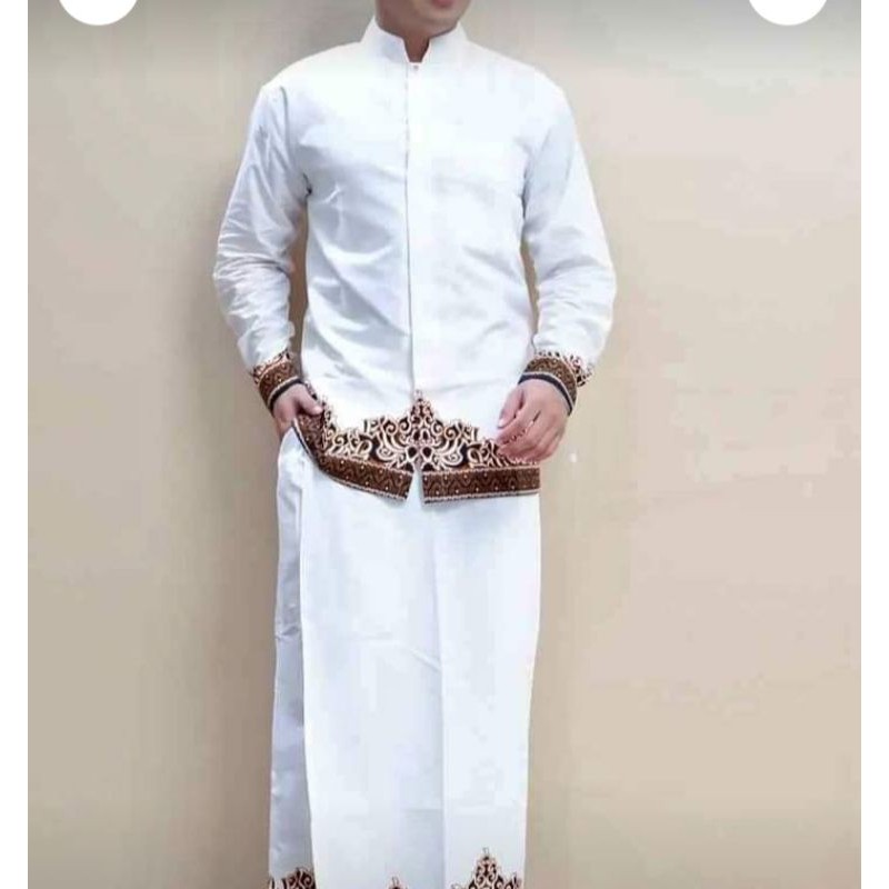 BAJU KOKO BATIK SETELAN SARUNG BATIK ASLI SOLO