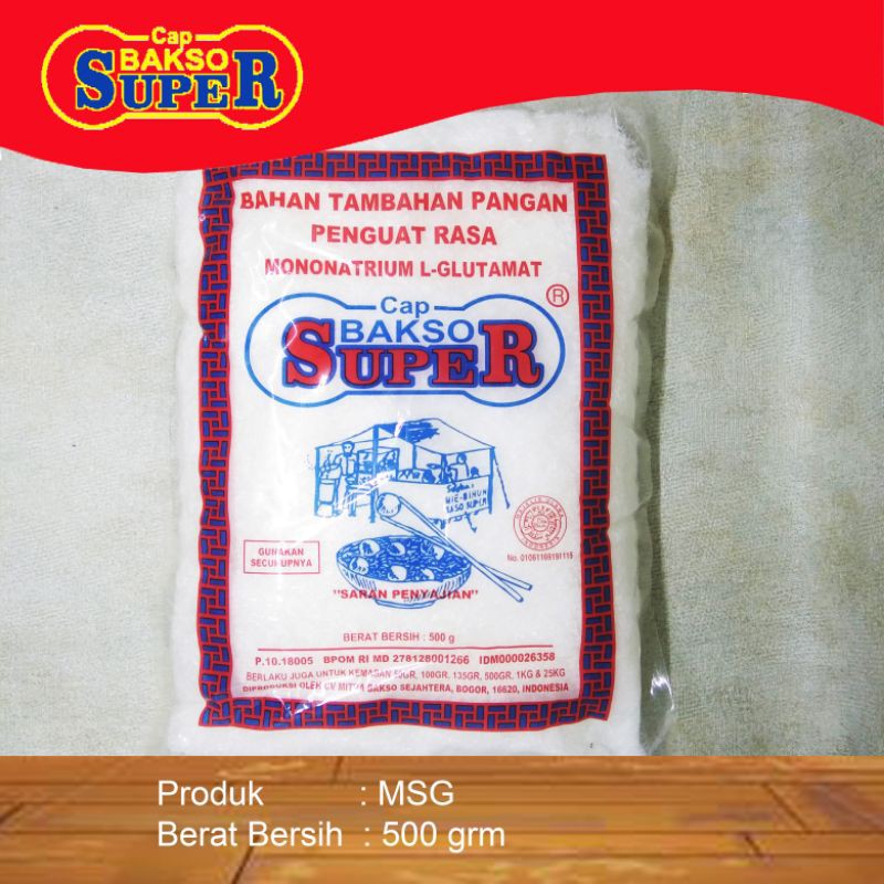 

MSG micin vetsin 500 grm Cap Bakso Super