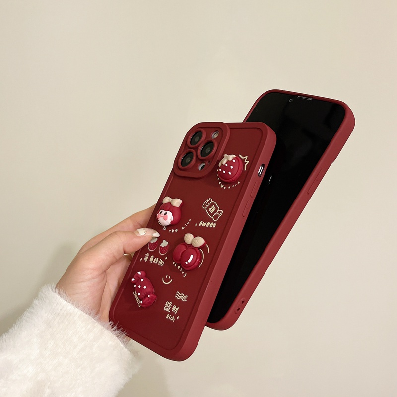 Lovely！Red Candy Girl Soft Case OPPO A53 A33 A31 A9 A5 2020 A3S Realme C1 A52 A92 F11 Reno 5 6 A7 A5S A12 A11K A15 A15S A35 Casing VIVO V15 V20 Pro Y20 Y20S Y20i Y12S Y50 Y30 Y30i Y11 Y12 Y15 Y17 Y12i Y19 S1 V9 Y93 Y91C Xiaomi Redmi Note 7 8 Pro iP iPhone