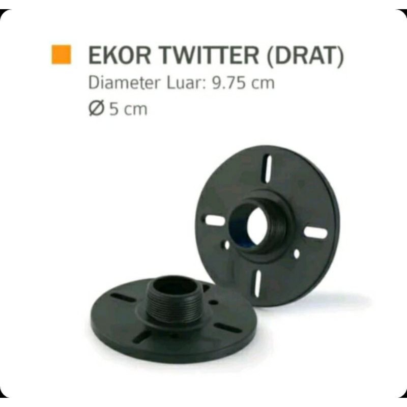 adapter sambungan driver tweeter plastik tebal drat luar