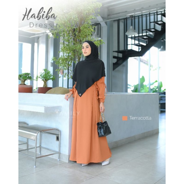 [AMILY] HABIBA DRESS GAMIS POLOS