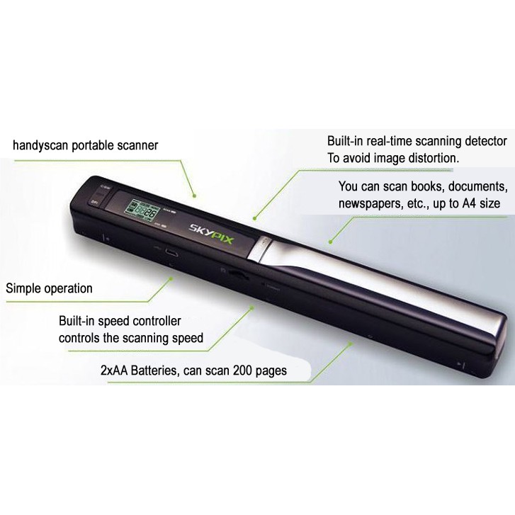 Portable Scanner LODS Skypix TSN 410 Handyscan 900 Dpi, Sangat berguna