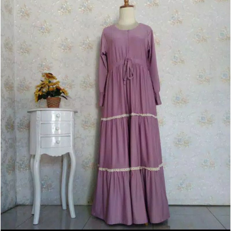 HOMEY DRESS, Gamis susun canda VARIASI renda