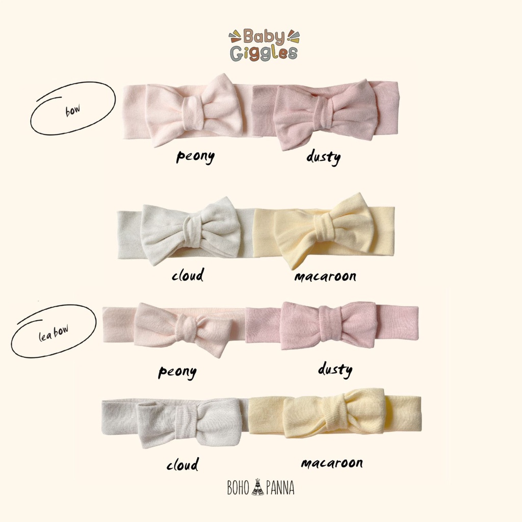 Bohopanna - Bow &amp; Lea Bow / Bandana Bayi dan Anak Perempuan