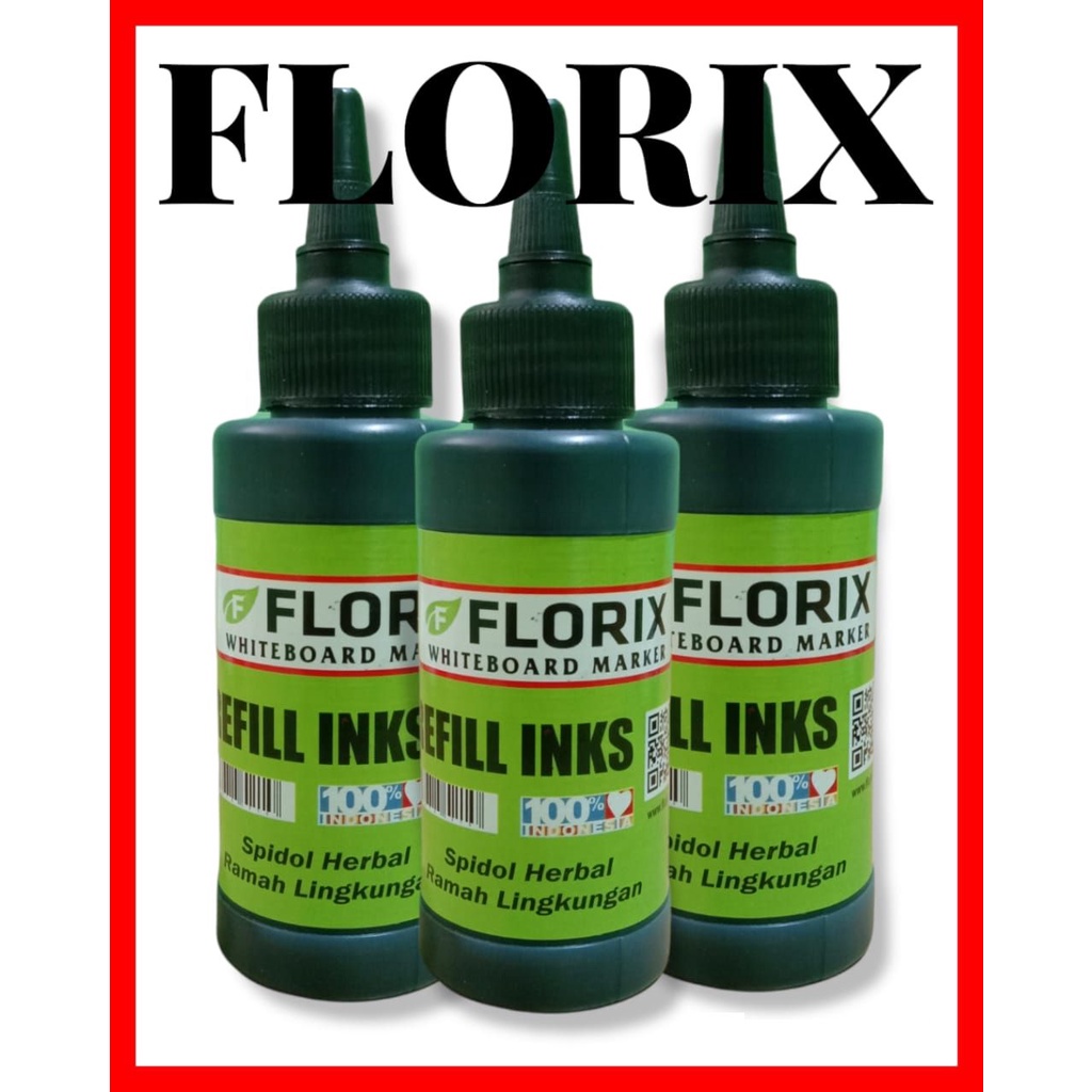 

Tinta Spidol Whiteboard FLORIX Ramah Lingkungan - 100 ml ECO ink