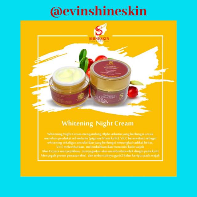 Jual Whitening Night Cream Shineskin Shopee Indonesia