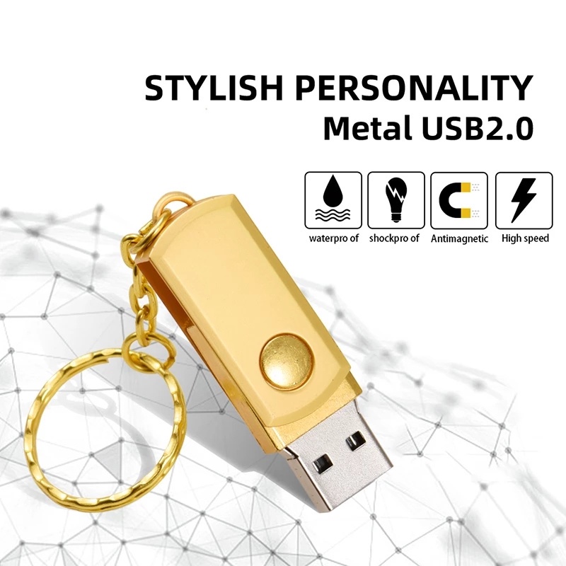 Flash disk USB 3.0 Kecepatan Tinggi 2TB 1TB Bahan Metal + Adaptor Micro