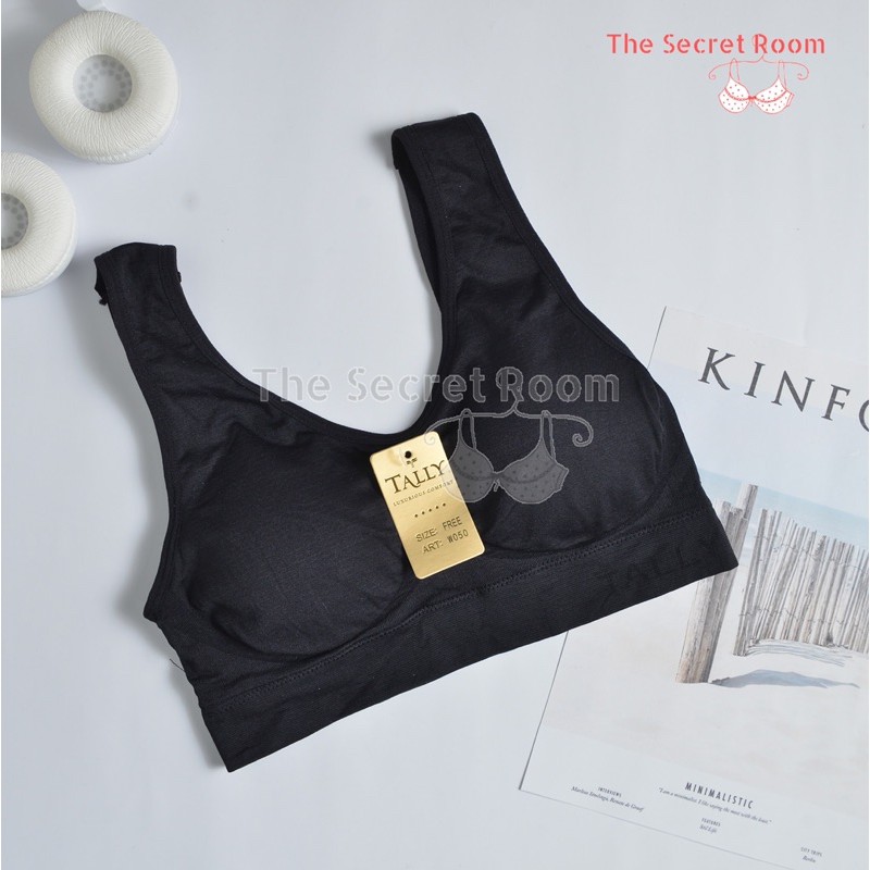 TALLY BRA KEMBEN BRALETTE W050 I SPORT BRA | BAHAN RAJUT | FREE SIZE | FIT SIZE 34-40 |