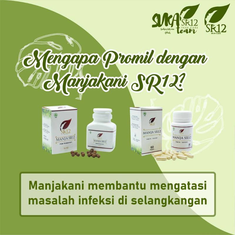 Manjakani SR12 kapsul / butir herbal untuk promil &amp; mengatasi keputihan dll