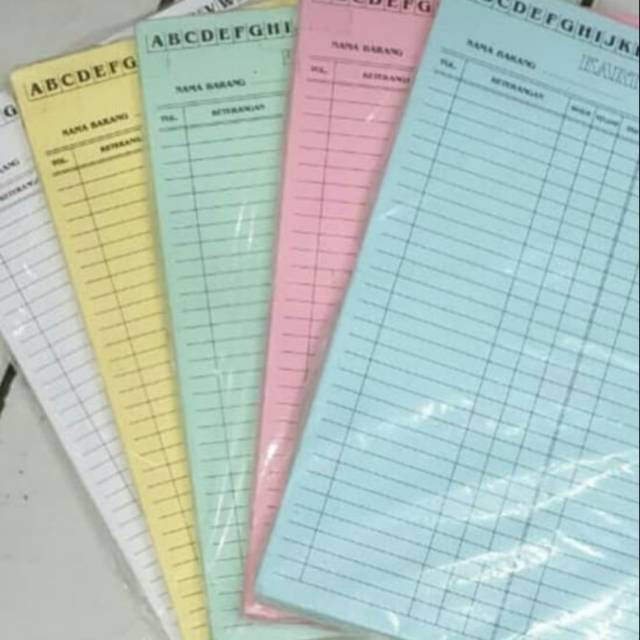 

Kartu Stok Besar Tegak Warna Warni