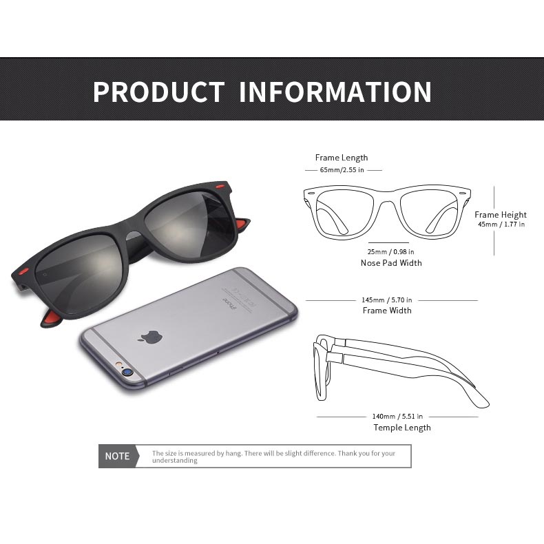 AOFLY Kacamata Pria Wayfarer Polarized Sunglasses