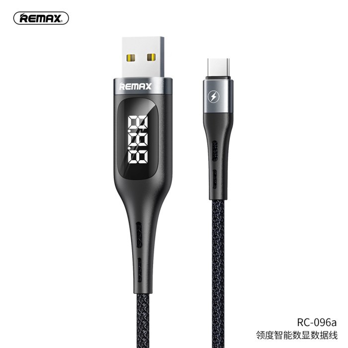 Kabel Data Remax Jeans Fast Charger With Ampere Volt Display RC-096A Cable