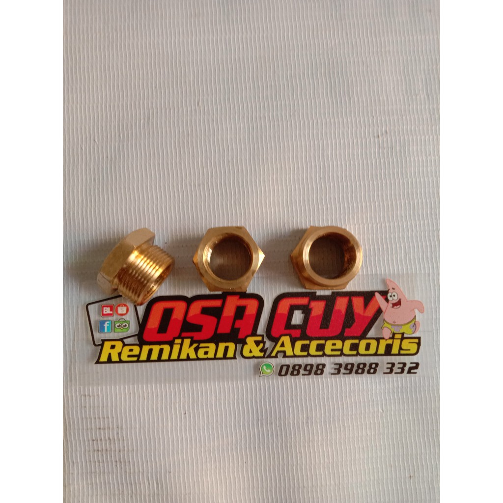 Adaptor kran besin drat sambungan kran bensin kuningan