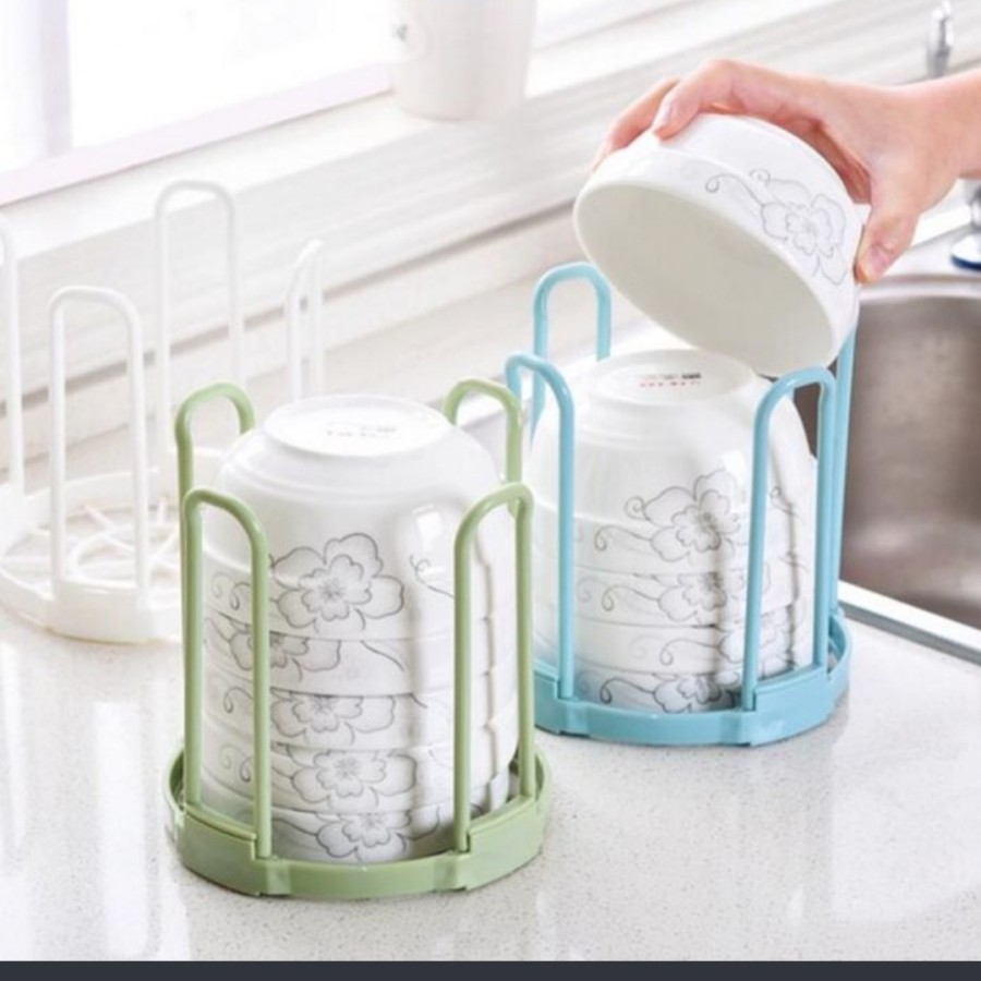 Rak mangkok susun dapur serbaguna tempat piring bowl kitchen organizer