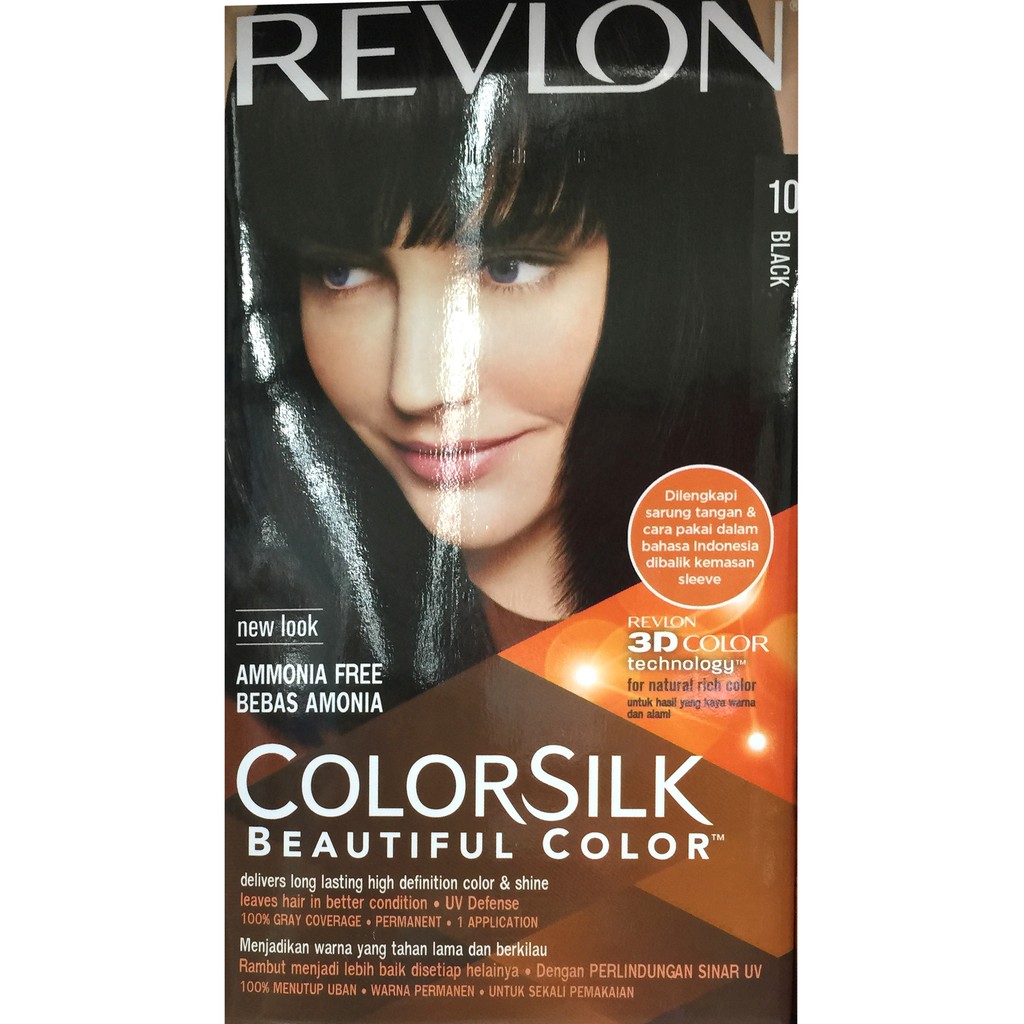 Revlon Colorsilk Hair 10 Black Cat Pewarna Rambut Hitam Shopee