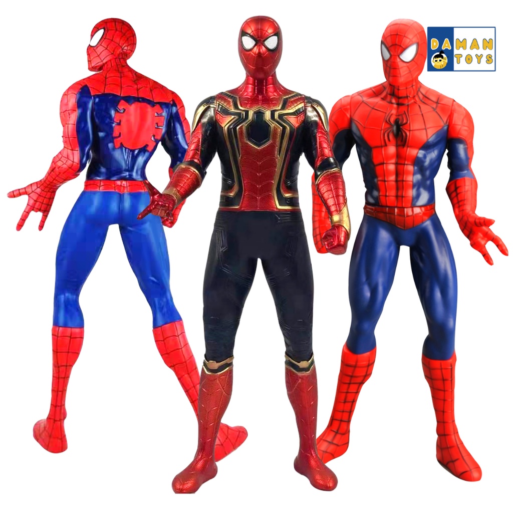 Mainan Spider man Besar Superhero Iron Spiderman Venom Titan Hero Black Gold Suit Action Figure Murah