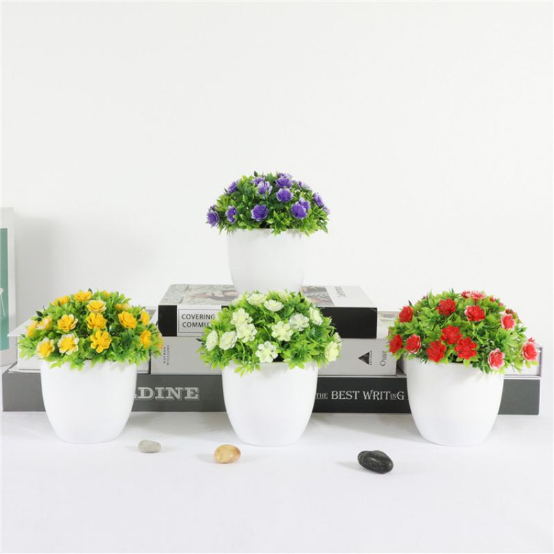 COD/BONSAI BULAT Mini Ball Tanaman Bulat Bunga Artifisial Bulat Dekorasi Rumah Bunga Plastik BP8805-4