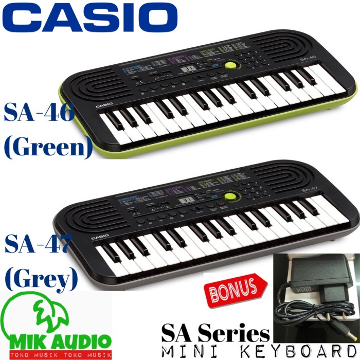 {AudioStore} Mini Keyboard Casio SA-46 / SA-47 plus Adaptor Diskon
