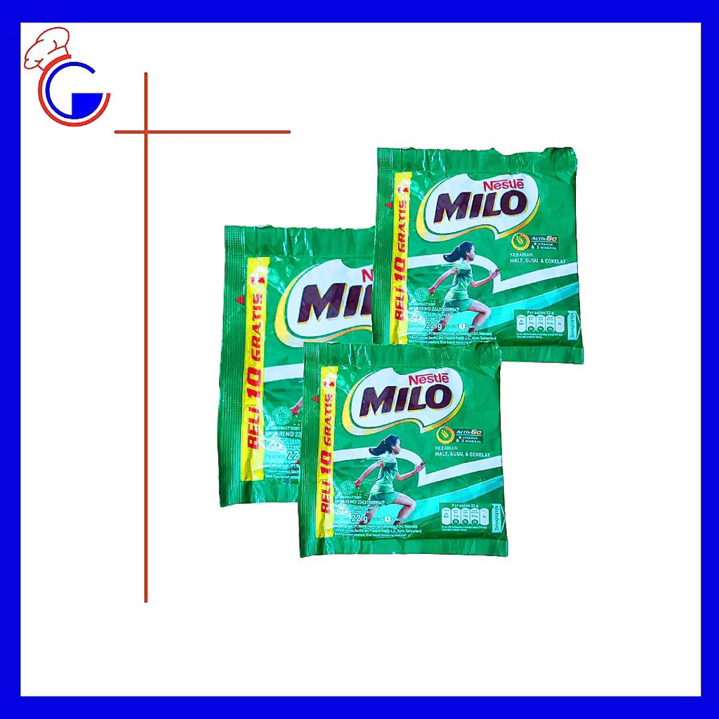 

Milo Nestle Activ-Go / Bubuk Minuman / Cokelat Sachet 22Gr