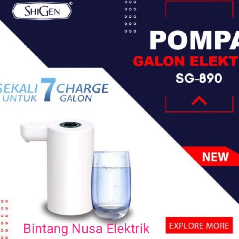 Shigen SG-890 Pompa Galon Elektrik/ Pompa Aqua Elektrik/ Penyedot Galon Elektrik/ Penyedot Air Elektrik