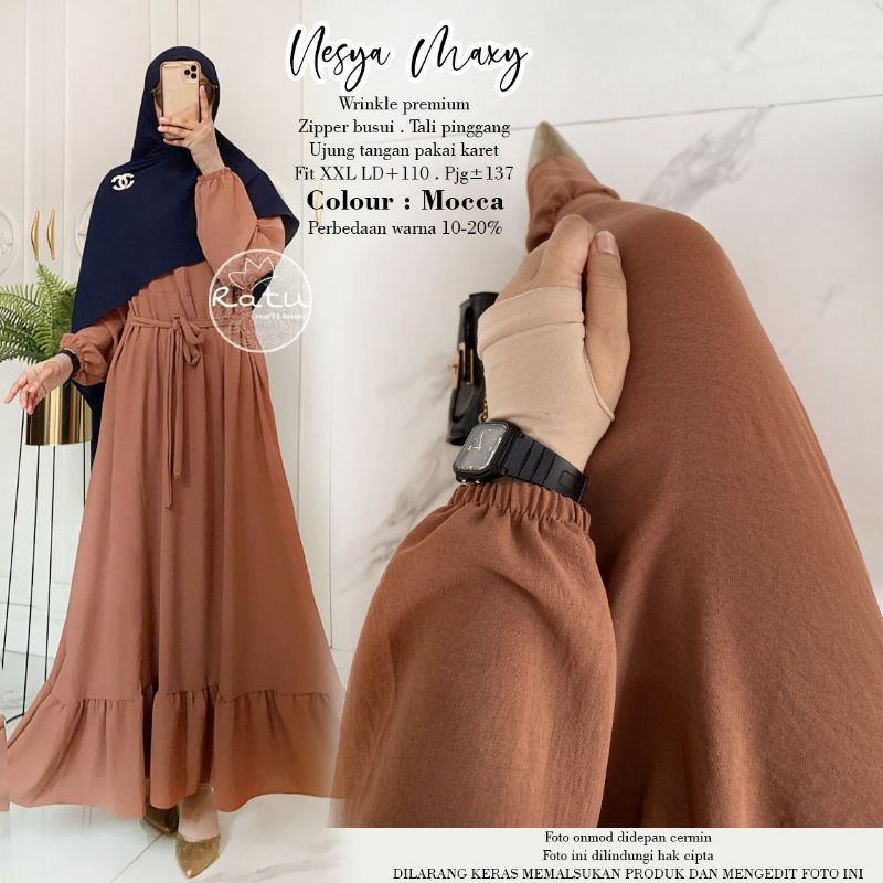 Dress Wanita Muslim Nesya Maxy by Ori Ratu Mulabees