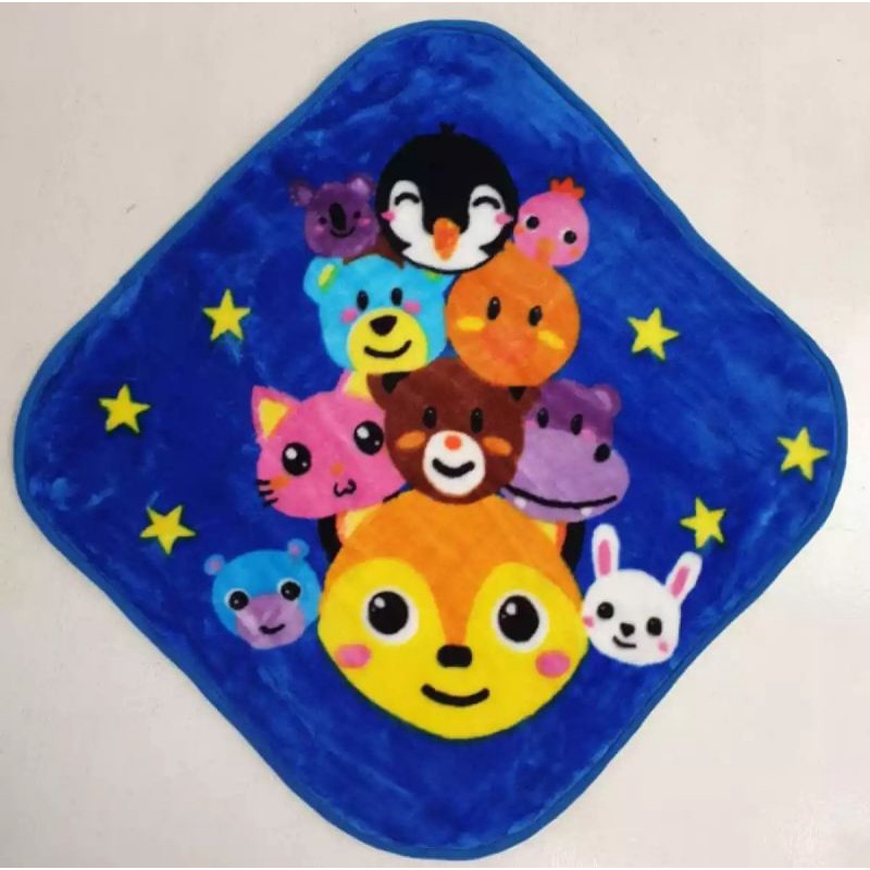 C' BRYAN BABY BLANKET 70X70CM - SELIMUT BULU BAYI DENGAN TUTUP KEPALA - SELIMUT BAYI BULU MURAH