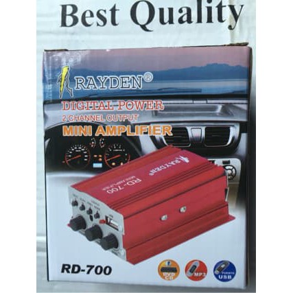 MINI AMPLIFIER USB SD MP3 MERK RAYDEN TYPE RD 700