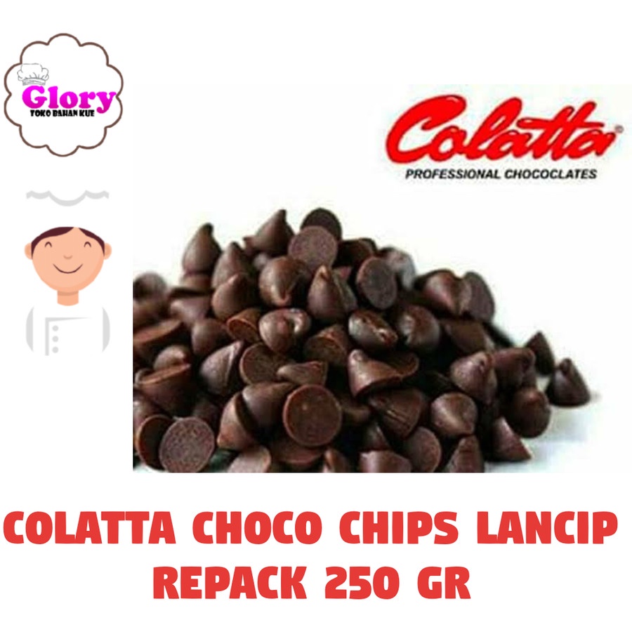 

choco chips colatta repack 250gr/ choco chips lancip kerucut