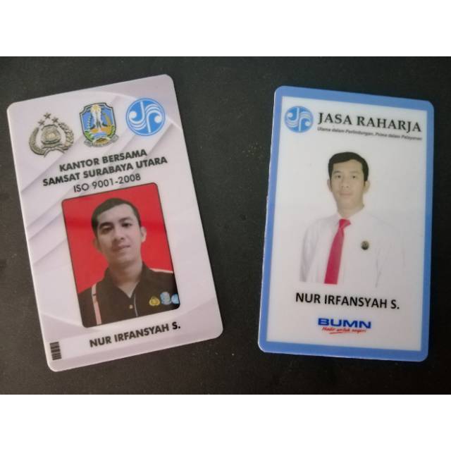 

Id Card nama dada bahan pvc