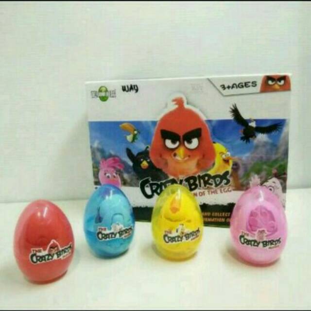 Mainan Telur Angry Bird / Egg Angry Bird 4 pcs