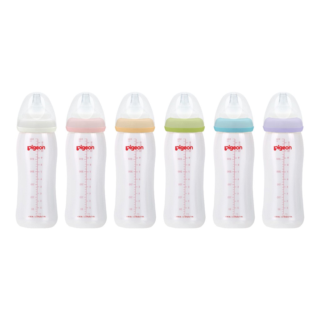 Pigeon Botol Susu SofTouch Peristaltic Plus PP Wide Neck Bottle 6+ Bulan 330ml