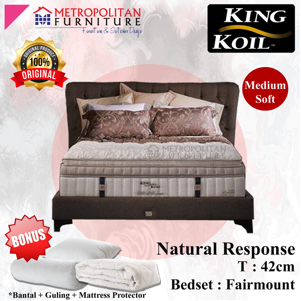 Springbed King Koil Natural Response Full Set Spring Bed kasur Matras
