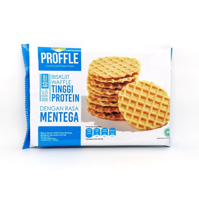 

Wafer Mentega PROFFLE Waffle Butter Mentega tinggi protein 60gr