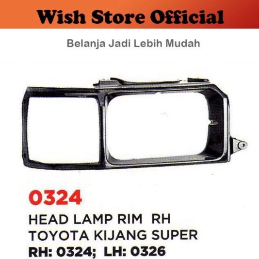 SALE [PCS] Grill Sein Sen Ring Lampu Depan Utama Head lamp Rim Kijang Super - Kiri LH