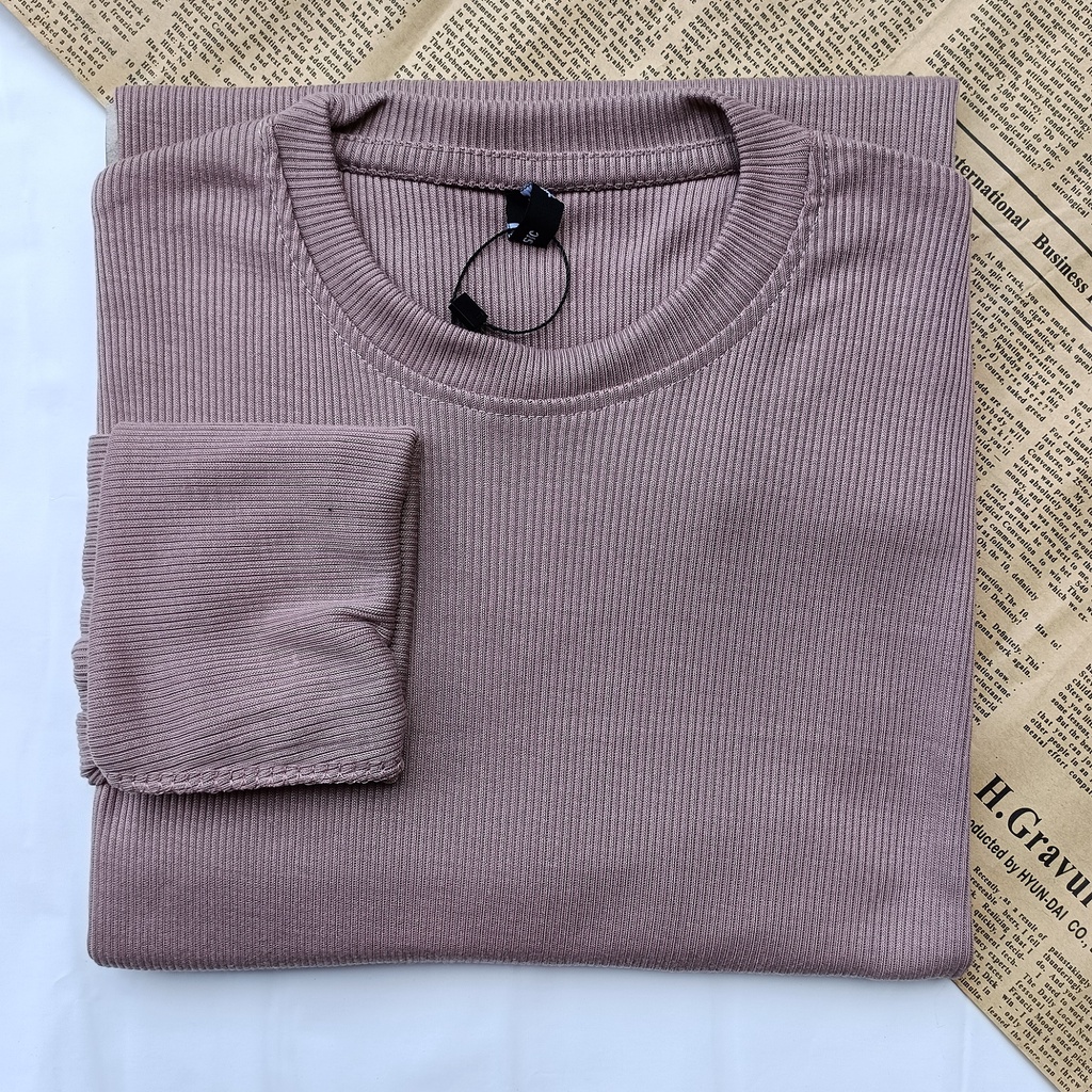 PART II Kaos Rib Premium / Kaos Grosir / Kaos Rib Premium Tebal / Kaos Lengan Panjang Termurah-Puce