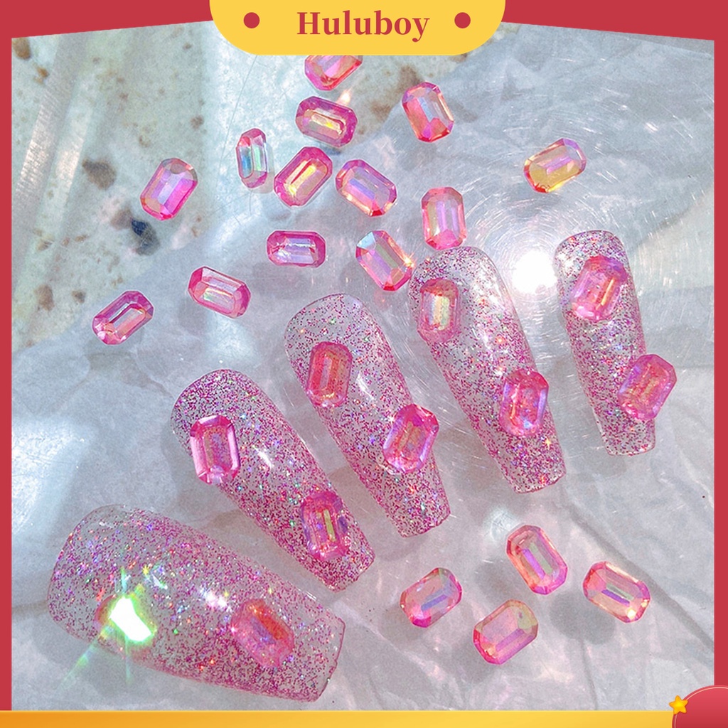 Huluboy Huluboy♡ Perhiasan Dekorasi Kuku Bahan Resin Warna Terang Tahan Air Untuk Manicure