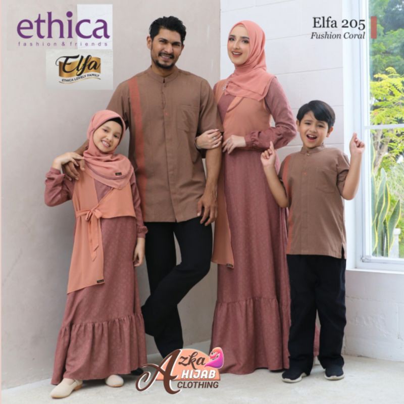 SARIMBIT ETHICA 2022 ELFA 205 / SERAGAM LEBARAN KELUARGA / BAJU MUSLIM COUPLE KELUARGA / COUPLE MUSL