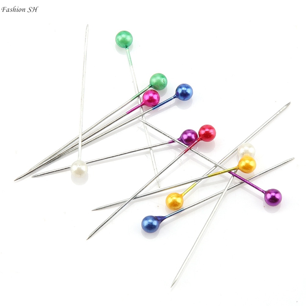 40pcs mixed color fashion pearl mini brooch scarf shawl pin