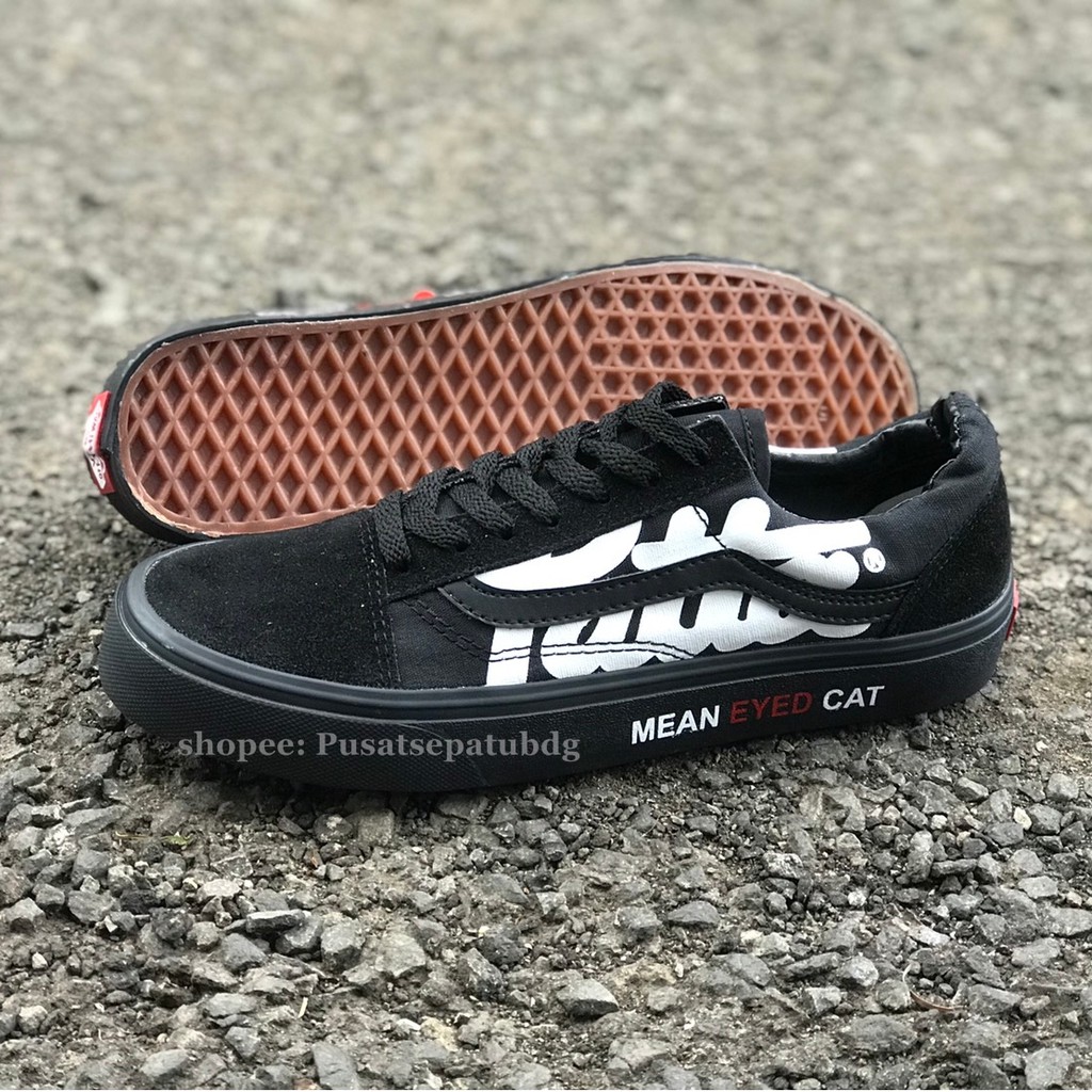 SEPATU VANS OLDSKOOL PATTA FULL BLACK DT LIMITED EDITION