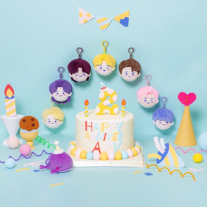 BTS TinyTAN (Face/Whale) Keyring