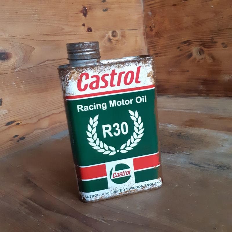 Kaleng Oli  2 tak CASTROL racing jadul vespa
