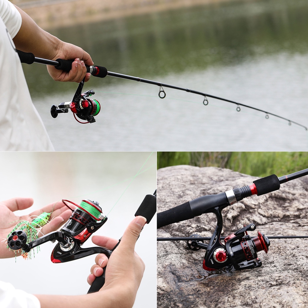 Sougayilang Kualitas tinggi Set Pancing 2 Bagian Fishing Rod dan Fishing Reel Set Rod Reel Umpan Baris Penuh Combo pancingan set lengkap