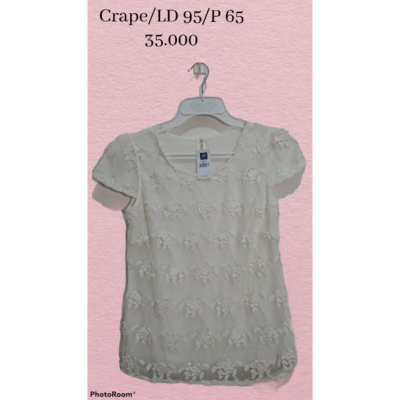 Atasan Blouse wanita Import Putih