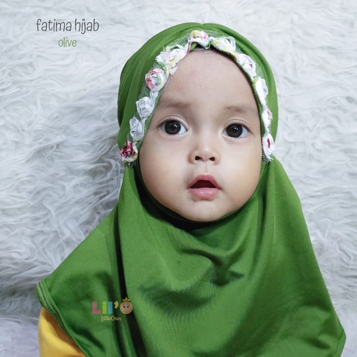 Lil'O Jilbab Series - Fatima Hijab / KerudungvAnak Bayi Perempuan - Fuschia S 1