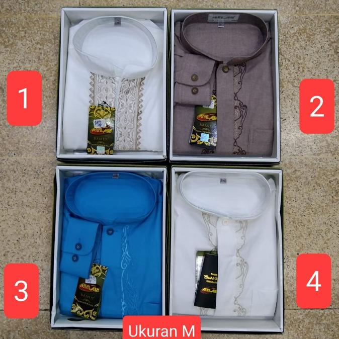 Baju Koko Atlas lengan panjang original ukuran M