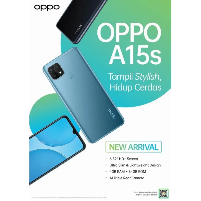 OPPO A15s RAM 4/64GB NEW GARANSI RESMI OPPO INDONESIA