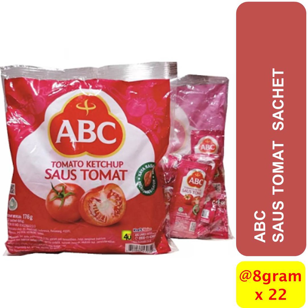 

Saus Tomat Sachet 22 pcs @8gram merk ABC