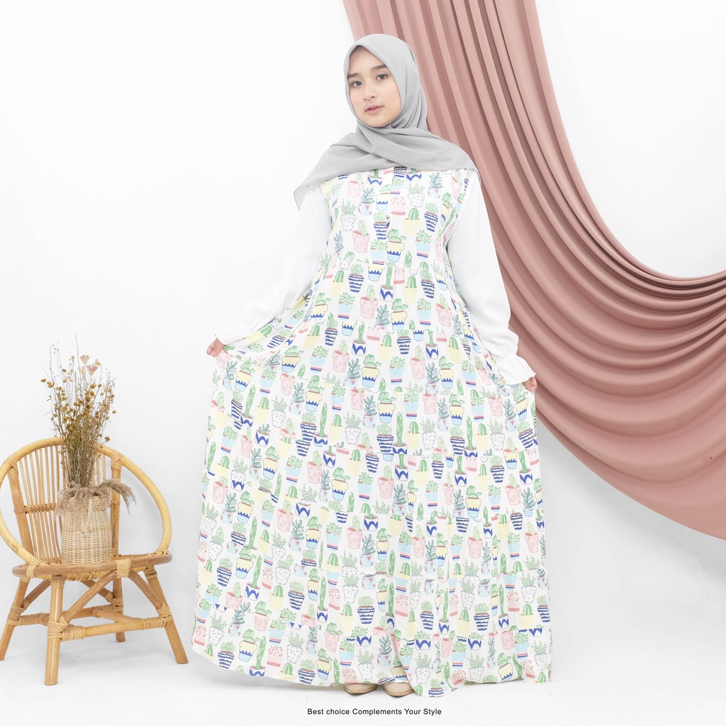 Fany Dress Inner Basic Dress Wanita Panjang By Mahyra