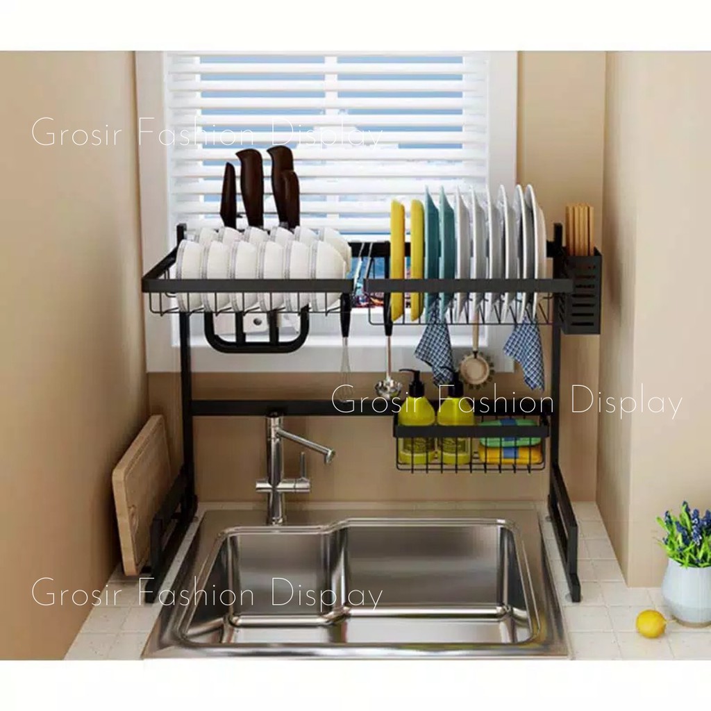 Rak Dapur Rak Wastafel Stainles Premium Rak Piring Wastafel Rak Serbaguna Murah - BH
